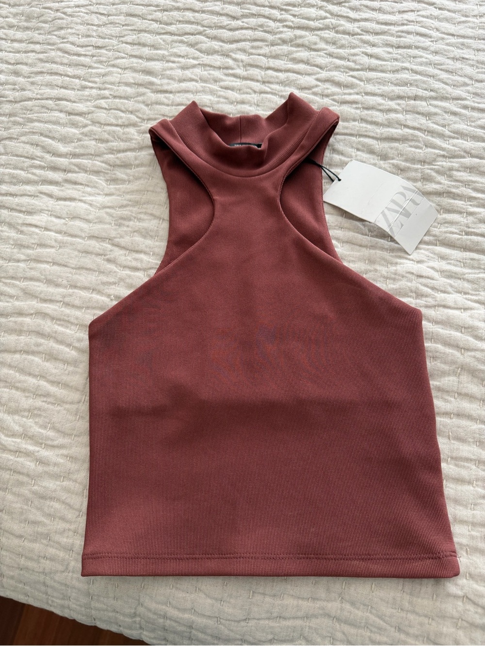 Zara High Neck Racerback Top